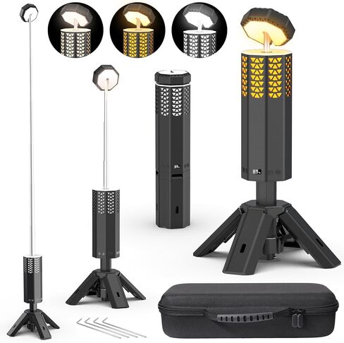 Rechargeable 20000mAh Camping Light, Telescopic Camping Lights, Collapsible Magnetic Camping Lantern with Stand IPX6 Waterproof Flashlights, Camping Lamp for Emergency, Hiking in Saudi Arabia