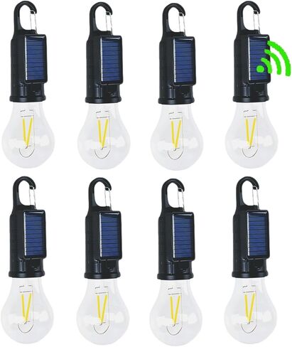 6 عبوات من فانوس التخييم بالطاقة الشمسية، ضوء التخييم LED المحمول مع مستشعر الضوء، ضوء خيمة قابل لإعادة الشحن عبر USB، ضوء طوارئ معلق مقاوم للماء من الغسق إلى الفجر للمشي لمسافات طويلة في الهواء الطلق وحقيبة الظهر وفناء أبيض دافئ in Kuwait