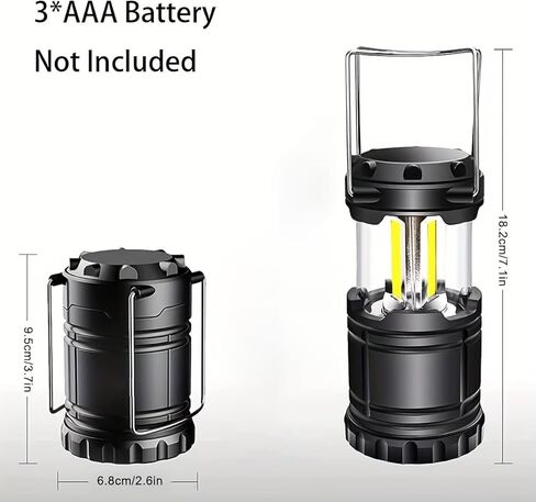 Portable LED Flashlight Super Bright Camping Lantern, Collapsible Emergency Flashlight for Outdoor Camping Hiking Power Outage, Battery Powered in Saudi Arabia