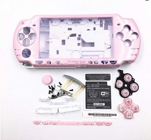 غلاف غلاف الإسكان غطاء جلدي كامل لوحدة التحكم في الألعاب PSP 2000 (وردي) in Kuwait