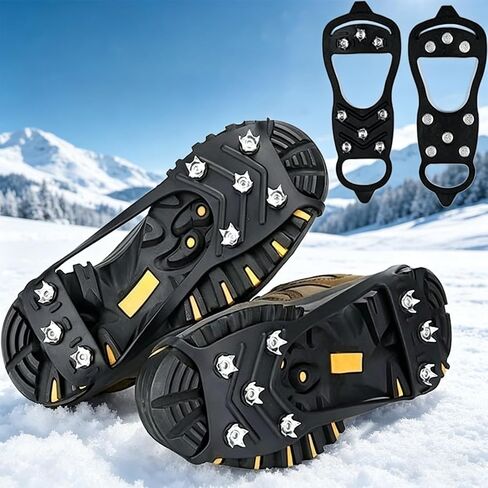 Anti-Slip Ice Cleats Steel Studs Snow Traction Cleats for Shoes Boots Winter Ice Grippers for Men Women in Saudi Arabia