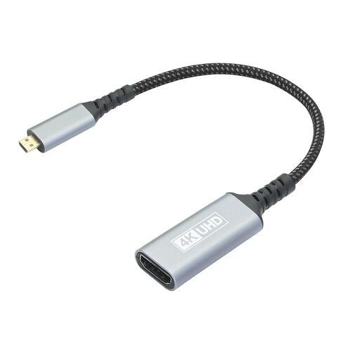 Micro HDMI to HDMI Adapter with 5inch Cable, Micro HDMI Male to HDMI Female Conversion Plug, Support HDMI 2.0 4K@60Hz Dynamic HDR, for Raspberry Pi4/Pi5, Monitor, Camcorder, Laptop and More in Saudi Arabia