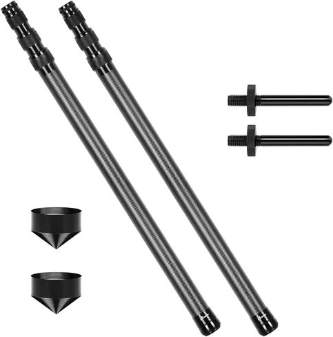 Telescopic Tarp Poles, Canopy Adjustable Carbon Fiber Poles Set of 2, Portable & Lightweight Tent Tarps for Awning, Camping, Hiking 67" in Saudi Arabia