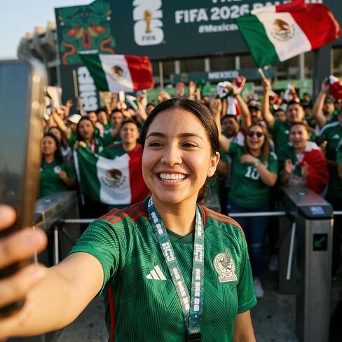 حبل عنق المكسيك المعتمد رسميًا لكأس العالم FIFA 2026 - إصدار Teal Host Nation القابل للتجميع - حزام رقبة قابل للفصل متين مع معدن - معدات تذكارية لمشجعي كرة القدم لشارة الهوية والمفاتيح والعمل in Saudi Arabia