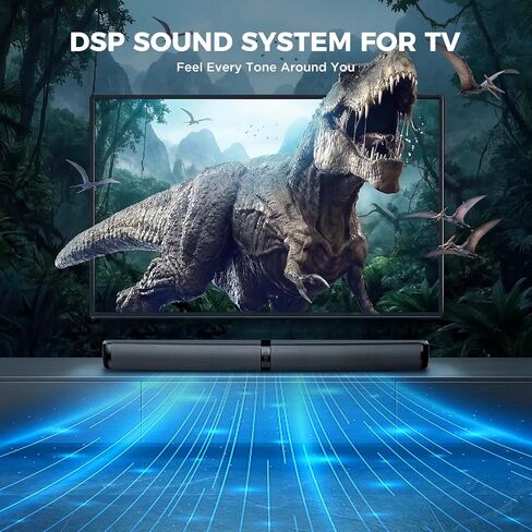 Maraawa Sound Bar, 90W Soundbar for Smart TV, Bluetooth/ARC/Optical/AUX Connect, Detachable Design with Deep Bass for TV/PC/Gaming/Projector - 2-in-1 Home Theater Audio in Saudi Arabia