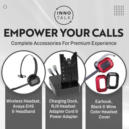 سماعة INNOTALK اللاسلكية للرد عن بعد متوافقة مع Avaya 9608، 9610، 9611، 9620، 9621، 9630، 9640، 9641، 9650، 9670 in Kuwait