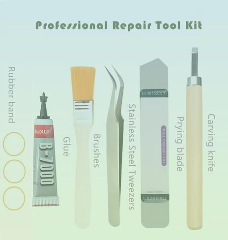Rear Back Glass Replacement for Samsung Galaxy S22 with Camera Glass Lens and Repair Tool Kits (Phantom Black) in Kuwait