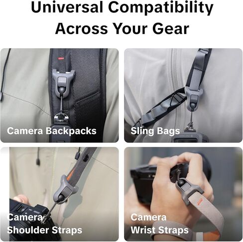 PGYTECH DIY Quick Connect Adapter, UHMWPE Cord with 60kg Load Capacity, 20x4mm Strap Slot for Closed-Loop Webbing, Quick Release Adapter for Camera Strap/Sling Bag/Outdoor Backpack/DIY Wrist Strap in Saudi Arabia