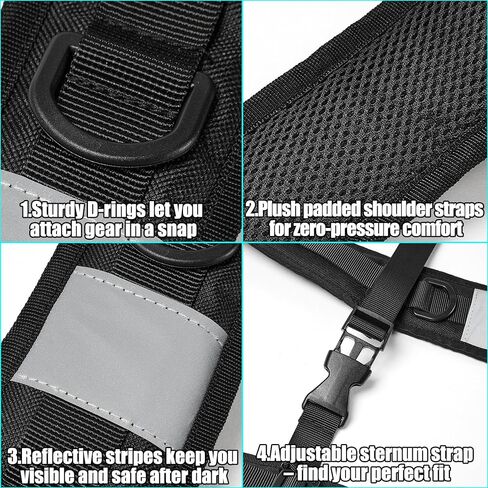 Adjustable Backpack Straps, Backpack Replacement Shoulder Padded Strap with Plastic Clips for Backpack Dry Bag Camping Sprayer Multi-Purpose Use in Saudi Arabia