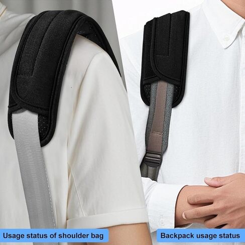 ZINMARK 2-Pack Ultra-Thick 3D Shoulder Pad, Dual-Side Anti-Slip Cushion for Luggage Bag Straps Crossbody Guitar Backpack, Long & Comfortable，Black in Kuwait