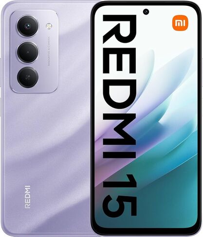 XIAOMI Redmi 15 4G LTE (متوافق مع Tmobile Tello Mint & Global) (256 جيجابايت + 8 جيجابايت) شريحة اتصال مزدوجة غير مقفلة 6.9 بوصة 50 ميجابكسل موديل 25062RN2DL (رمادي تيتان) in Saudi Arabia