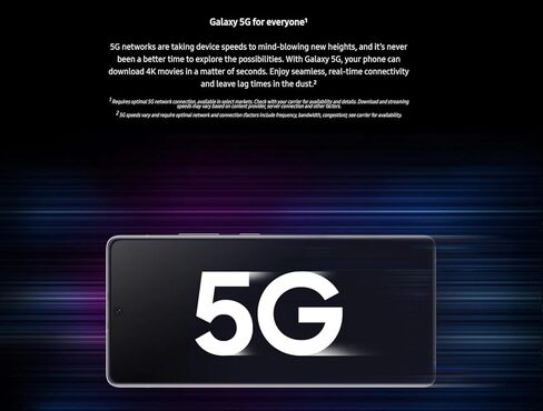 Samsung Galaxy A71 5G, 128GB + 6GB RAM, Prism Cube Black - Unlocked (GSM Only) (Renewed) in Saudi Arabia