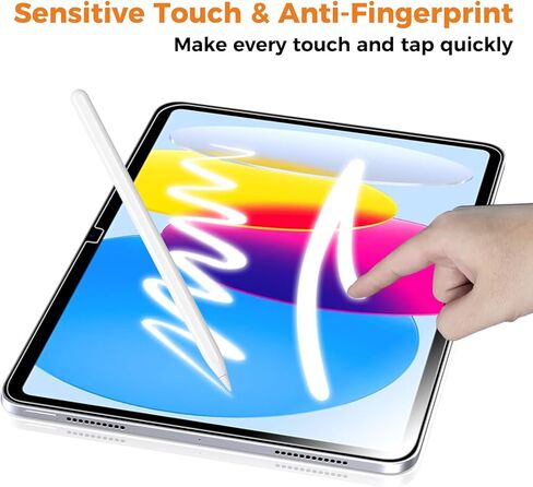 قطعتان من واقي شاشة iPad من الزجاج المقسى مع صينية التطبيق، واقي شاشة لجهاز iPad A16 2025 الجيل 11th/10th 2022 (11 بوصة/10.9) حساس باللمس مقاوم للخدش وسهل التركيب in Kuwait