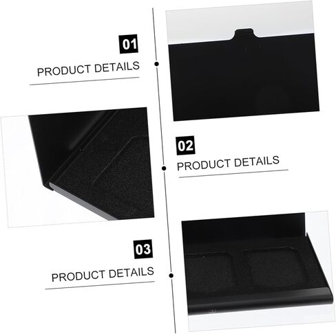 2pcs Portable Memory Card Storage Case for Secure Cards, Shockproof and Waterproof Holder, Black Compact Organizer for Photography and Travel Use in Saudi Arabia