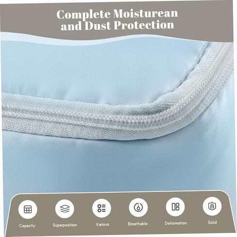 حقيبة تخزين لحاف Gcroet مقاس 24 × 21 × 17 بوصة، أكياس ضغط للبطانيات والملابس، لا غنى عنها لتنظيم المنزل للتخزين الموسمي، أزرق in Kuwait