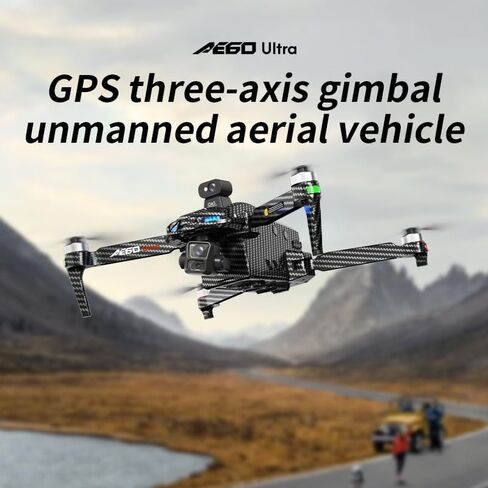 طائرة بدون طيار AE60 مع كاميرا 4K للبالغين والمبتدئين، طائرة بدون طيار بنظام تحديد المواقع العالمي (GPS) مع محور ثلاثي المحاور، إطلاق وإسقاط حمولة 1.3 رطل، مدى طويل 1968 قدمًا، وقت طيران 45 دقيقة، تجنب العوائق بزاوية 360 درجة، طائرة بدون طيار للرؤية الليل in Kuwait