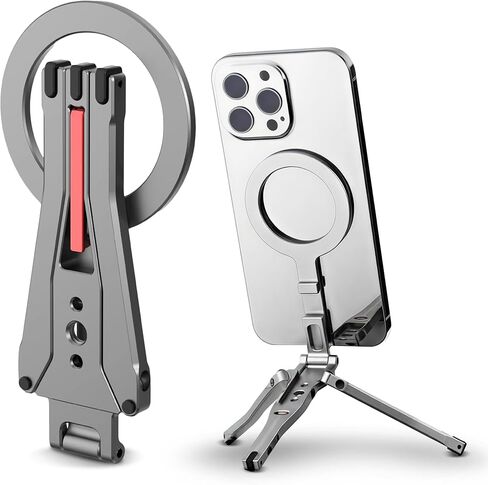 MagSafe Phone Stand for iPhone – Magnetic Foldable Aluminum Mount, Mini Travel Tripod Alternative for iPhone 12–17 (Compatible with MagSafe Cases) in Saudi Arabia