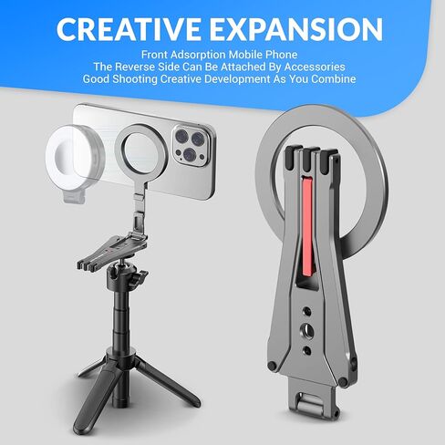 MagSafe Phone Stand for iPhone – Magnetic Foldable Aluminum Mount, Mini Travel Tripod Alternative for iPhone 12–17 (Compatible with MagSafe Cases) in Saudi Arabia