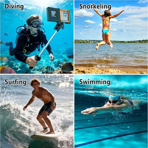 Waterproof Selfie Stick with Phone Case - Professional Underwater Phone Case for with Rechargeable Stick (2th Waterproof Selfie Stick) in Saudi Arabia