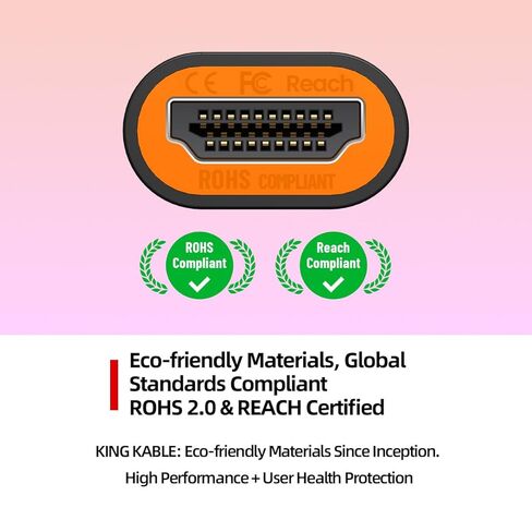 كابل HDMI 2.2 عالي السرعة للغاية، 96 جيجابت في الثانية، يدعم 16K/8K@120 هرتز/4K@240 هرتز، HDR الديناميكي، eARC، لأجهزة الكمبيوتر وأجهزة التلفزيون وأجهزة العرض والمزيد (1 متر/3.28 قدم) in Saudi Arabia