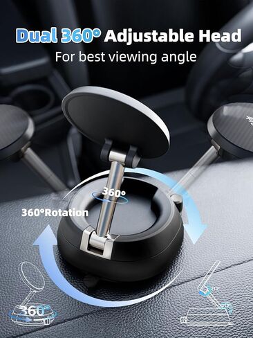 2026 Upgraded Vacuum Magnetic Phone Holder, [108+ LBS] Heavy Duty Suction Cup Car Phone Mount for Dashboard, Gym & Desk, MagSafe Car Mount for iPhone 17 16 15 Pro Max in Saudi Arabia