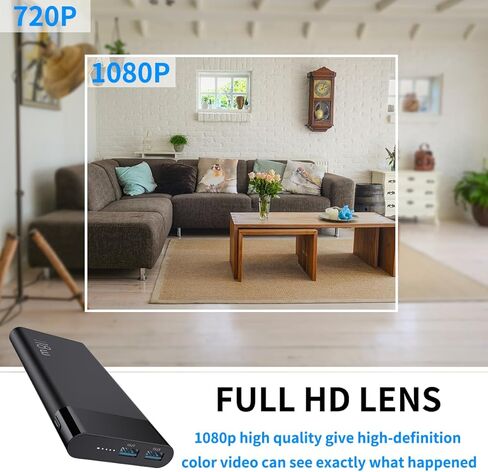 Spy Camera Charger– 2.4G WiFi Motion Detection Night Vision Free App Compact USB Cam for Simple, Reliable Indoor Use – for Pets/Baby Nanny Home Safe in Saudi Arabia