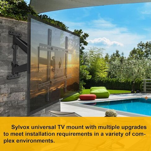 SYLVOX New 55" Outdoor Smart TV with Wall Mount, Superior Waterproof Performance, Matte Finish for Enhanced Anti-Glare Effect, Full Metal, with Dolby Atmos, 1000nits, Partial Sun Deck Pro 2.0+ Series in Saudi Arabia