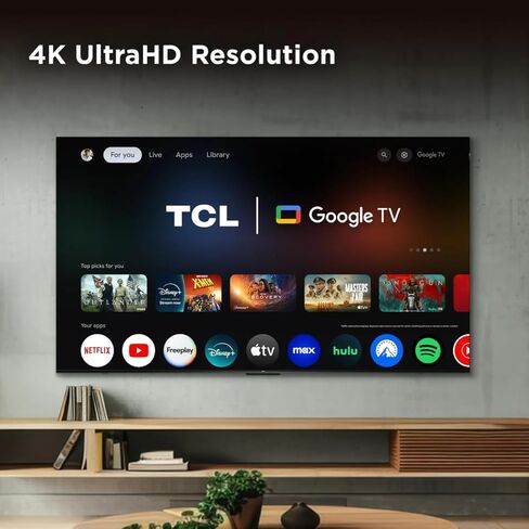 تلفزيون تي سي إل الذكي 55 بوصة 2025 55Q5K تلفزيون جوجل QLED 4K مساعد جوجل | التحكم الصوتي بدون استخدام اليدين | اليكسا | فيجنHDR10+| آيبك | التعتيم الجزئي | نيتس 350 | لوحة 60 هرتز (متجددة) in Kuwait