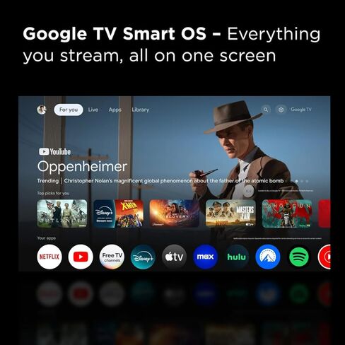 تلفزيون تي سي إل الذكي 55 بوصة 2025 55Q5K تلفزيون جوجل QLED 4K مساعد جوجل | التحكم الصوتي بدون استخدام اليدين | اليكسا | فيجنHDR10+| آيبك | التعتيم الجزئي | نيتس 350 | لوحة 60 هرتز (متجددة) in Kuwait