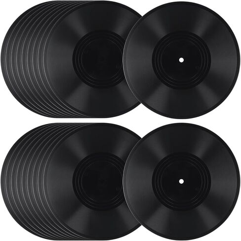 20 PCS 12 Inch Blank Vinyl Records, Black Vinyl Fake Albums Record Plain Decorations for Home, Studio Room, Wall Decor, Graffiti in Saudi Arabia