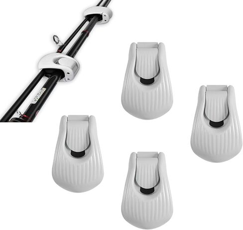 MIUPOO Fishing Pole Binding Clip, Fishing Rod Fixed Accessories, Portable Takedown Fishing Pole Clip, Suitable of Various Sizes Poles, 4 Pieces. in Saudi Arabia