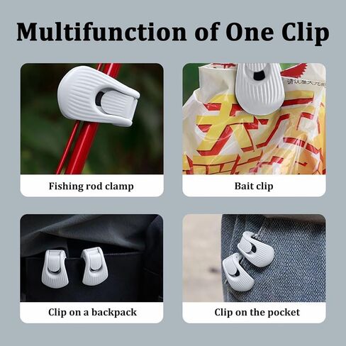 MIUPOO Fishing Pole Binding Clip, Fishing Rod Fixed Accessories, Portable Takedown Fishing Pole Clip, Suitable of Various Sizes Poles, 4 Pieces. in Saudi Arabia