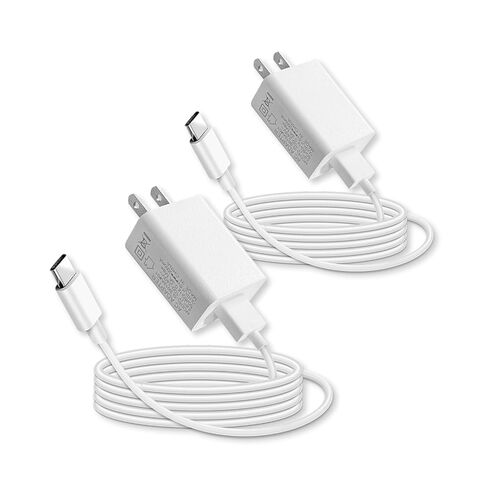 2 حزمة كابل شاحن USB A إلى USB C مناسب لكاميرا Wyze Cam Pan V4/V2، WYZE Duo Cam Pan، Wyze Battery Cam Pro، Wyze Cam V1/V2/V3/OG/OG كابل مسطح من النوع C للكاميرا المقربة، سلك شحن USB C بطول 10 أقدام أبيض in Kuwait