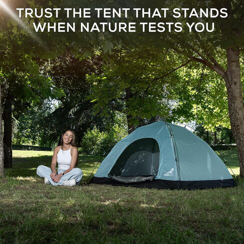 Instant Pop Up Tent 4 Person – Easy Setup Camping Tent Instant Setup 3-in-1 Waterproof Tent 10000mm With Rainfly Family Outdoor Tent in Saudi Arabia