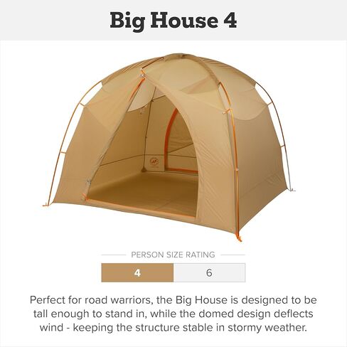 Big Agnes Big House - خيمة تخييم للقاعدة والسيارة، معدات مقاومة للماء لـ 3 فصول، سهلة الإعداد للمجموعات in Saudi Arabia