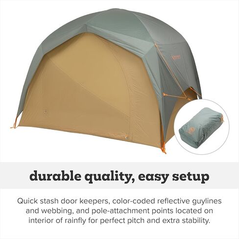 Big Agnes Big House - خيمة تخييم للقاعدة والسيارة، معدات مقاومة للماء لـ 3 فصول، سهلة الإعداد للمجموعات in Saudi Arabia