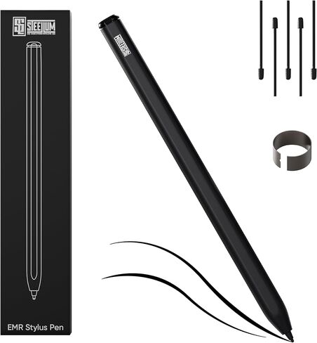 قلم بديل PRO EMR Stylus Remarkable 2 مع ممحاة رقمية + 5 نصائح | 4096 حساسية مستوى الضغط ورفض راحة اليد | قلم تحديد رقمي بالإضافة إلى متوافق مع Kindle Scribe وBoox وWacom in Kuwait