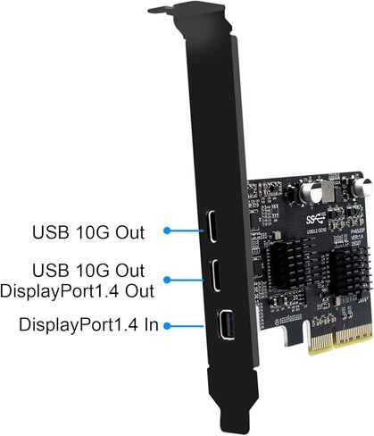 بطاقة TypeC USB 3.0 10G PCIe مع DisplayPort 4K 60HZ لمادة الكمبيوتر المكتبي in Kuwait