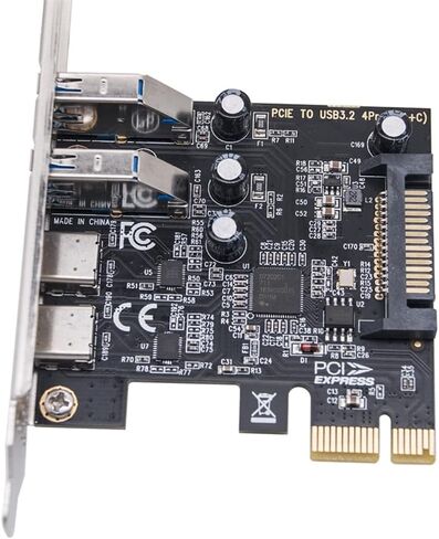 نوع C USB 3.2 Gen1 5Gbps PCIE بطاقة محول PCI Express Board 2xUSB A Port + 2xType-C Port/USB3.2 PCI-E بطاقة التوسع in Kuwait