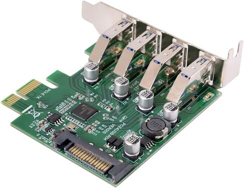 الملف الشخصي المنخفض 4 منافذ PCI-E إلى USB 3.0 HUB PCI Express محول بطاقة التوسع 5Gbps USB1.1/2.0/3.0 أنظمة التشغيل in Kuwait