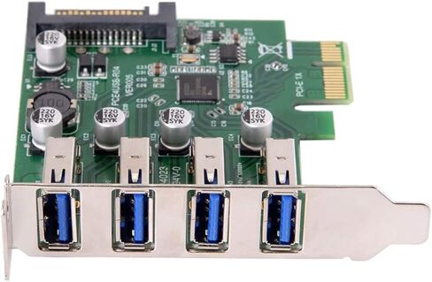 الملف الشخصي المنخفض 4 منافذ PCI-E إلى USB 3.0 HUB PCI Express محول بطاقة التوسع 5Gbps USB1.1/2.0/3.0 أنظمة التشغيل in Kuwait