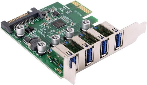 الملف الشخصي المنخفض 4 منافذ PCI-E إلى USB 3.0 HUB PCI Express محول بطاقة التوسع 5Gbps USB1.1/2.0/3.0 أنظمة التشغيل in Kuwait