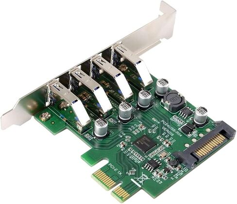 الملف الشخصي المنخفض 4 منافذ PCI-E إلى USB 3.0 HUB PCI Express محول بطاقة التوسع 5Gbps USB1.1/2.0/3.0 أنظمة التشغيل in Kuwait