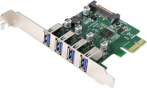 الملف الشخصي المنخفض 4 منافذ PCI-E إلى USB 3.0 HUB PCI Express محول بطاقة التوسع 5Gbps USB1.1/2.0/3.0 أنظمة التشغيل in Kuwait