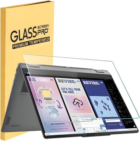 واقي شاشة من الزجاج المقوى MUBUY-GOL لجهاز 2025 Lenovo Yoga 7 / 7i 16 بوصة كمبيوتر محمول 2 في 1 يعمل باللمس (16ILL10 / 16AKP10)، صلابة 9H، مضاد للخدش، زجاج عالي الدقة in Saudi Arabia