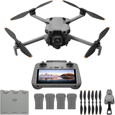 DJI Mini 5 Pro + CA Fly More Combo Plus مع DJI RC 2، طائرة بدون طيار مع كاميرا، 1 بوصة CMOS، طائرة بدون طيار 4K للمبتدئين، استشعار العوائق، ActiveTrack 360، دوران 225 جيمبال، عمر بطارية ممتد، 4 بطاريات in Kuwait