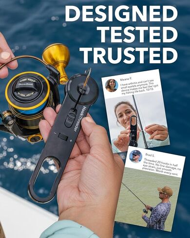 Hook Threader – Fishing Knot Tying Tool for Small Hooks – Adjustable Fishing Nippers – Easy Threading Eyelets – Durable Aluminum & Stainless Steel Build in Saudi Arabia