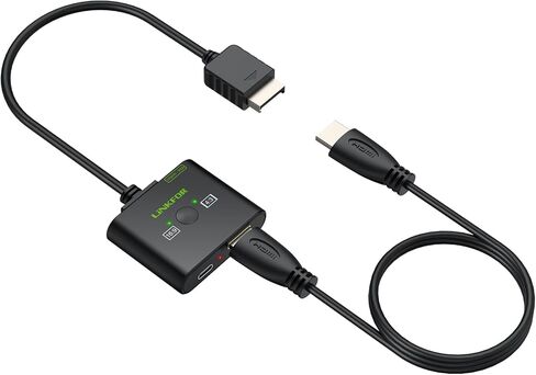 LiNKFOR PS2 to HDMI Converter, 1080P Upscaling HDMI Adapter for PS2 Console, with RGB/YPbPr Switch and 4:3/16:9 Aspect Ratio in Saudi Arabia
