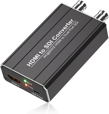 محول HDMI إلى SDI، محول إخراج SDI مزدوج يدعم إدخال HDMI 4K/60 هرتز، موسع كشف التنسيق التلقائي للمسرح المنزلي للكاميرا in Saudi Arabia