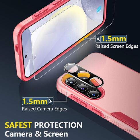 جراب SPIDERCASE مصمم لهاتف Samsung Galaxy S24 Plus، جراب هاتف عالي التحمل مضاد للصدمات لهاتف Galaxy S24 Plus 2024، وردي in Kuwait